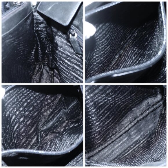 PRADA Tote Bag Nylon Black Silver Auth 151507 - Picture 15 of 16